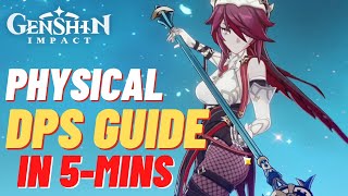 ROSARIA PHYSICAL DPS BuildGuide in 5 Minutes  Genshin Impact [upl. by Aikym]