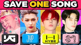 YG vs JYP vs HYBE vs SM 🔥 SAVE ONE SONG 🎶 Kpop Quiz 2024  KMusic Quiz 4 [upl. by Peskoff]