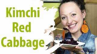 Red Cabbage Vegan Kimchi [upl. by Aekal822]