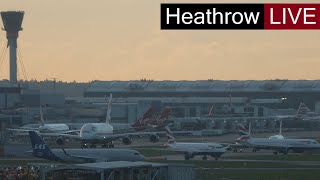 🔴London Heathrow Airport Live Crosswind Landings Emirates Dubai A380 British Airways A350 [upl. by Dillon659]