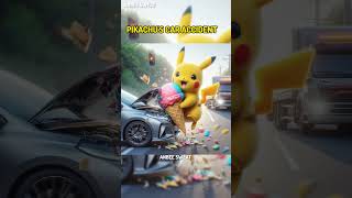 PIKACHU GETS CAR ACCIDENT short aipikachu aianimation [upl. by Odrarej]