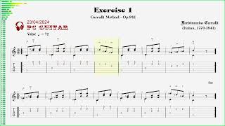 Carulli method Exercise 01 Waltz guitar [upl. by Sonny8]