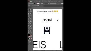 Eshal Logo Name beginners adobeillustrator logodesign illustrator logo design ytshorts [upl. by Oiliduab]