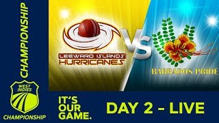 Leewards v Barbados  West Indies Championship  Day 2  Friday 15th March 2019 [upl. by Eibocaj]