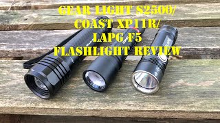 GearLight S2500Coast XP11R 2100LAPG F5 Flashlight Review [upl. by Anairda]