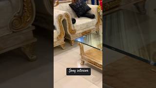 Wooden sofa’s design ideas  Sony interior biggest showroom home trending viralshort youtube [upl. by Ahsikyt]