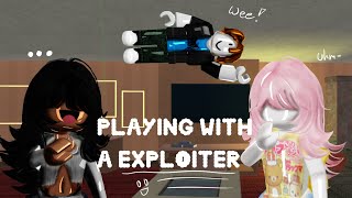 PLAYING MM2 WITH AN EXPLOITER Ft Christine Plays [upl. by Leilani]