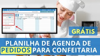 📣 Grátis Planilha de Agenda de Pedidos e Orçamentos para CONFEITARIA ►Fluxo de Caixa  Produtos [upl. by Hendrika]