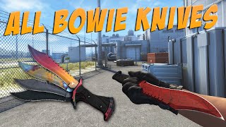 CSGO  Bowie Knife  All Bowie Knives Overview  Showcase [upl. by Handal]