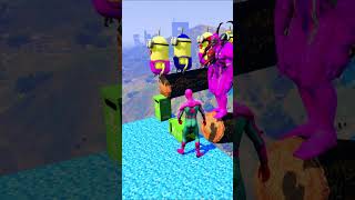 GTA 5 Epic Water Ragdolls  Spider Man VS Hulk And MinionsVenom Jump Fails ep 10shorts [upl. by Reilamag]