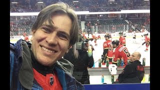 Z Chengdu na otočku na NHL Flames  Blackhawks [upl. by Oek]