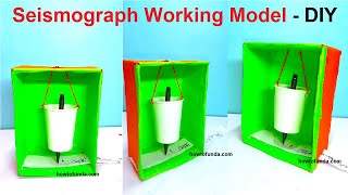 seismograph working model 3d earthquake science project  diy inspire award exhibition howtofunda [upl. by Raquel]