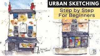 Urban Sketching for Beginners  Step by Step  Tutorial [upl. by Micaela102]