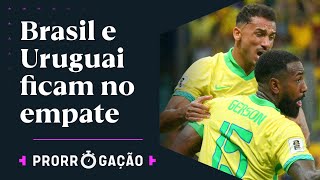 GERSON MARCA GOLAÇO MAS BRASIL EMPATA COM O URUGUAI EM MAIS UM JOGO COM VAIAS PARA A SELEÇÃO [upl. by Nelleus59]