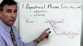 Phrases part 1 understanding and diagramming prepositional phrases [upl. by Eiramrefinnej]