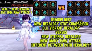 Vibrant Heraldry VS Eternal Heraldry  New Heraldry Stat Comparison  How Many Raw Attack Given [upl. by Tobiah]