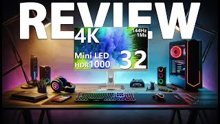 INNOCN 32M2V 32 Inch Mini LED 4K UHD Gaming Monitor ✅ Review [upl. by Esirahs801]