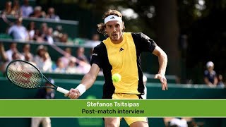 The Boodles 2024  Day 1 Tuesday 25th June  Stefanos Tsitsipas interview [upl. by Esilehs]