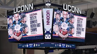 Chris MacKenzie UConn womens hockey postgame press conference Northeastern  3924 [upl. by Eylrahc]