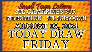 STL CAMARINES STL ROMBLON  STL SORSOGON RESULT TODAY DRAW AUGUST 09 2024 [upl. by Viehmann]