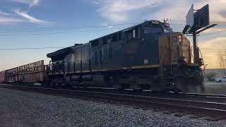 CSX 3420 Leads CSX W019 NB Loaded CrossTie Work Train With Horn Salute Florence SC [upl. by Eelytsirk]