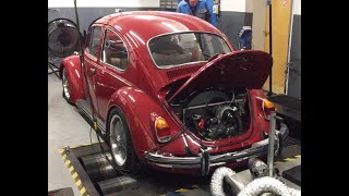 VW Beetle 1776cc on Dyno making good power Engine Spec below [upl. by Harp]