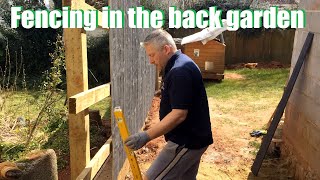 Erecting the posts and rails and installing feather edge fencing  B roll video [upl. by Balf]