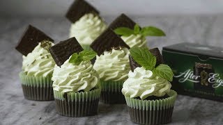 After Eight Cupcakes med Pebermynte Mousse  Kreahjørnet [upl. by Hearn551]