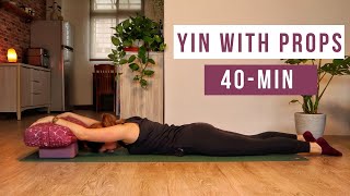 Yin Yoga With Blocks ampor Bolster  FullBody Props Yin [upl. by Acirne336]