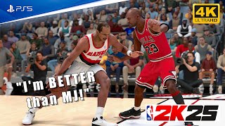 NBA 2K25 Official Gameplay 96 Bulls vs 91 Trail Blazers Michael Jordan vs Clyde Drexler PS5 4K60 [upl. by Notlok]