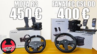 ¿Cuál debería ser tu primer volante Direct Drive Fanatec CSL DD vs Moza R3 [upl. by Tamiko105]