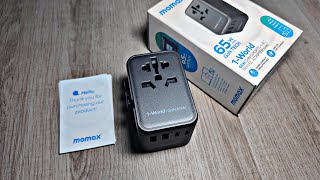 Momax 1World Universal 65W Gan Tech Travel Adapter Charger Plug Review [upl. by Barta670]