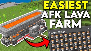 BEST AFK Lava Farm Minecraft Bedrock 120 [upl. by Kasevich469]