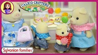 Sylvanian Families Calico Critters Oinks Pig Family Sweets Shop Unboxing Review Play  Kids Toys [upl. by Graybill556]