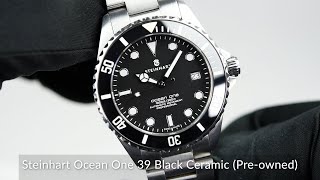 Steinhart Ocean One 39 Black Ceramic Preowned [upl. by Rehpotsyrk148]