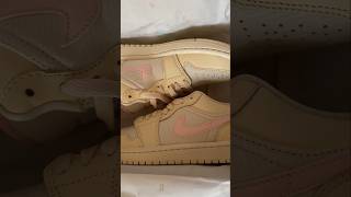 MUSLIN SAIL COCONUT MILK LEGEND PINK AIR JORDAN 1 LOW SE UNBOXING  SUBTLE STRIPES amp COTTON aj1 [upl. by Alair322]