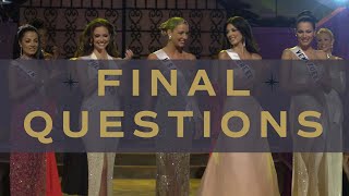 50th MISS UNIVERSE  Top 5 FINAL QUESTIONS [upl. by Leimad]