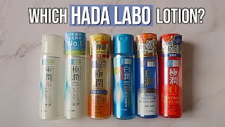 GUIDE TO HADA LABO LOTIONS 💧 How to choose the BEST Hada Labo Lotion for you Skin Type [upl. by Lynnett513]