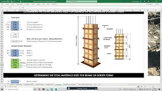 ESTIMATING LUMBER PLYWOOD AND NAILS FOR COLUMN OR BEAM FORMWORKS [upl. by Dill]