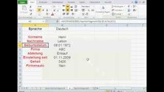 Mehrsprachige Tabelle mit Excel Teil 5 Wverweis Matrix in separaten Tabelle [upl. by Akiemehs962]