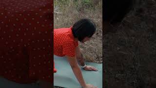 Evelinas yoga outdoors in a dress yoga stretching [upl. by Towne]