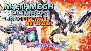 8 MATHMECH COMBOS USING FIREWALL DEFENSER WITH NEW CYBERSE SUPPORT IN YUGIOH MASTER DUEL [upl. by Aniaz]