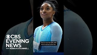 Simone Biles makes gymnastics history again shorts [upl. by Chara]