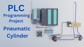 PLC Programming Project for Pneumatic Cylinder  PLC programming tutorial for beginners [upl. by Id]