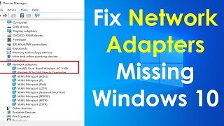 Network adapter missing windows 10 [upl. by Grani]