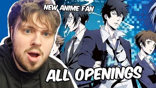 First Time Reaction To Psycho Pass Openings 15 [upl. by Ylluz]