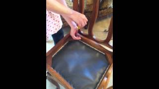 Reupholstering a chair seat [upl. by Anirbus229]