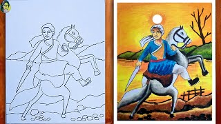 How To Draw Lachit Borphukan Easy  Lachit Borphukan Drawing  Drawing On Lachit Diwas [upl. by Haynes466]