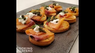 Easy Smoked Salmon Canapes  Ultimate Appetizers [upl. by Nels]