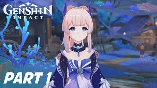 Sangonomiya Kokomis Story Quest Walkthrough Gameplay Part 1 Japanese Dub  Genshin Impact [upl. by Rebor]